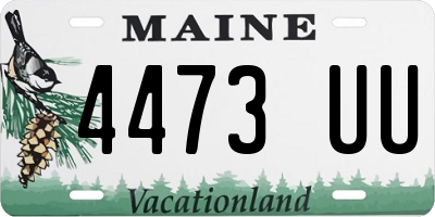 ME license plate 4473UU