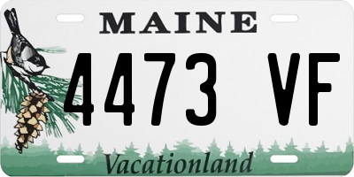 ME license plate 4473VF