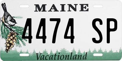 ME license plate 4474SP