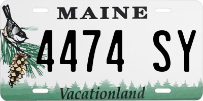 ME license plate 4474SY