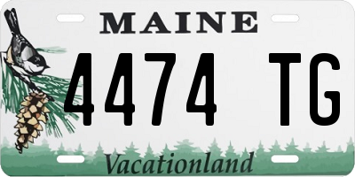 ME license plate 4474TG