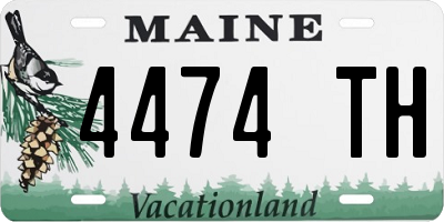 ME license plate 4474TH