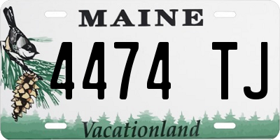 ME license plate 4474TJ