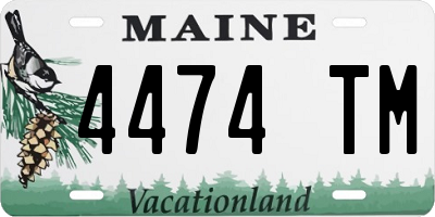 ME license plate 4474TM
