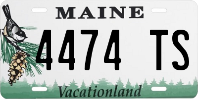 ME license plate 4474TS