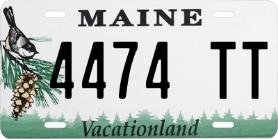 ME license plate 4474TT