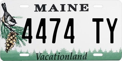 ME license plate 4474TY