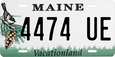 ME license plate 4474UE