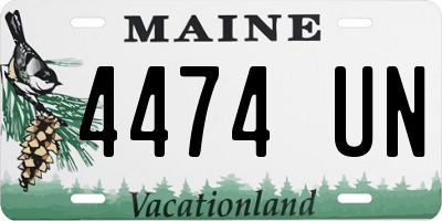 ME license plate 4474UN