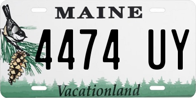 ME license plate 4474UY