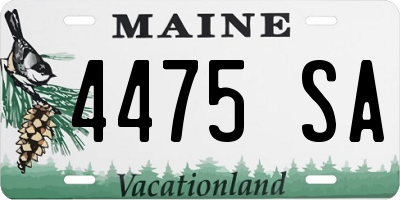 ME license plate 4475SA