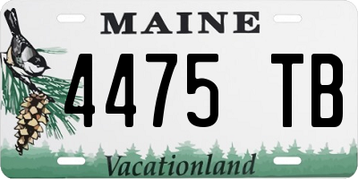 ME license plate 4475TB