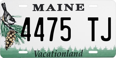 ME license plate 4475TJ