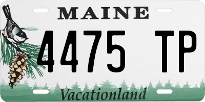 ME license plate 4475TP
