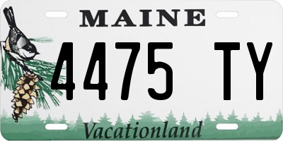 ME license plate 4475TY