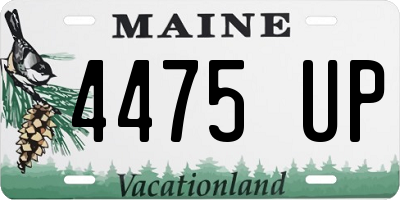ME license plate 4475UP