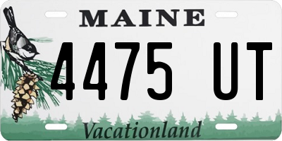 ME license plate 4475UT