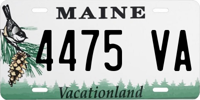 ME license plate 4475VA