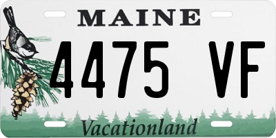 ME license plate 4475VF