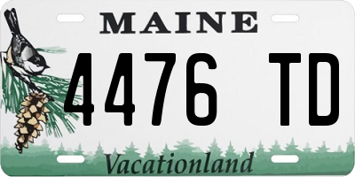 ME license plate 4476TD