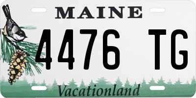 ME license plate 4476TG