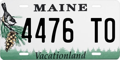 ME license plate 4476TO