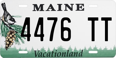 ME license plate 4476TT