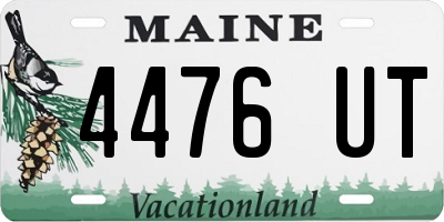 ME license plate 4476UT