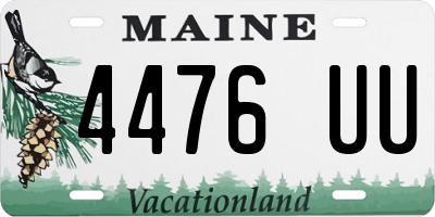 ME license plate 4476UU