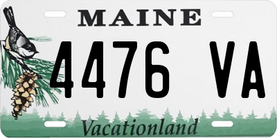 ME license plate 4476VA
