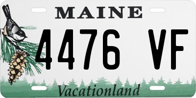 ME license plate 4476VF