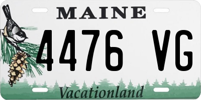 ME license plate 4476VG