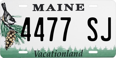 ME license plate 4477SJ