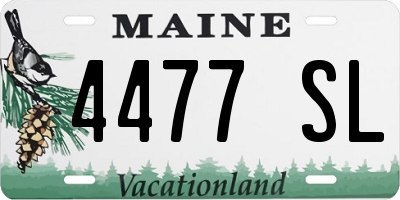 ME license plate 4477SL
