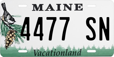 ME license plate 4477SN