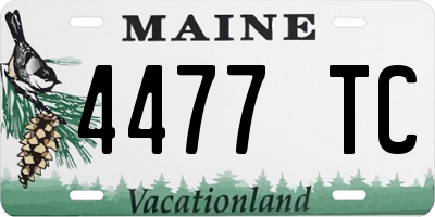 ME license plate 4477TC