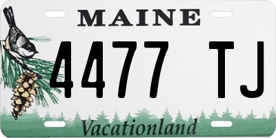 ME license plate 4477TJ
