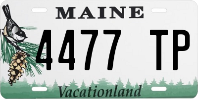 ME license plate 4477TP
