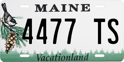 ME license plate 4477TS