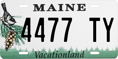 ME license plate 4477TY