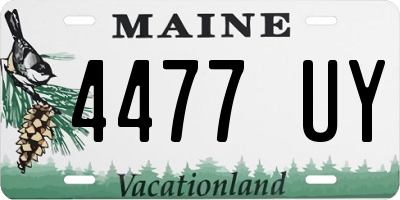 ME license plate 4477UY