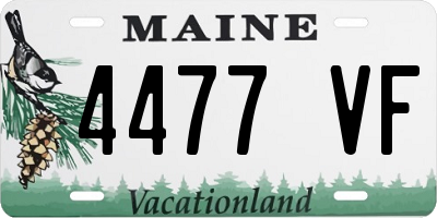 ME license plate 4477VF