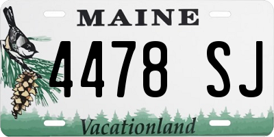 ME license plate 4478SJ