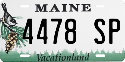 ME license plate 4478SP
