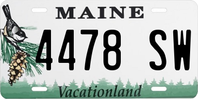 ME license plate 4478SW