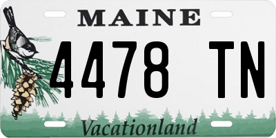 ME license plate 4478TN