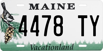 ME license plate 4478TY