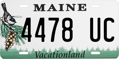ME license plate 4478UC