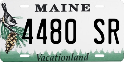 ME license plate 4480SR