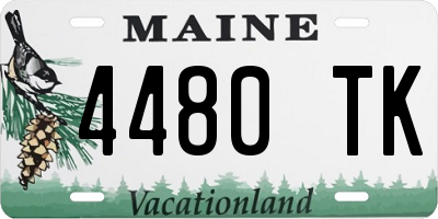 ME license plate 4480TK